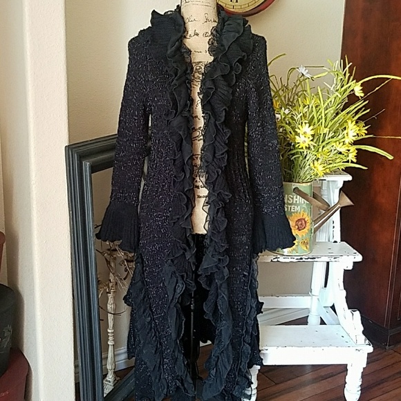My Pretty Angel Long Black Cardigan 